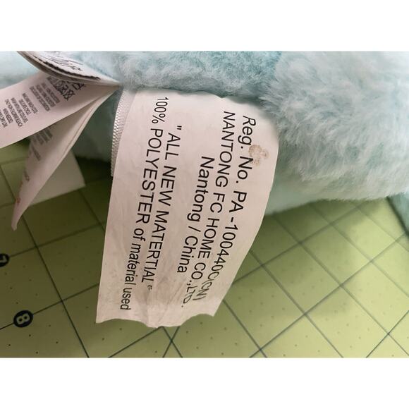 Hip & Hop Bunny Rabbit Plush Long Eared Mint Green Strips Stuffed Animal Soft - Picture 9 of 10